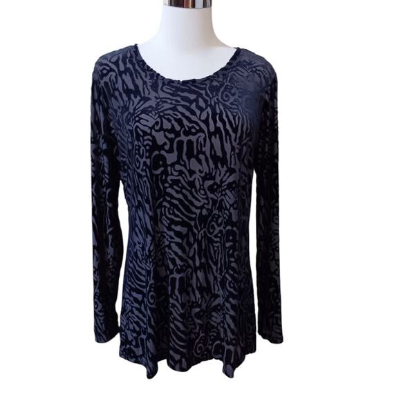 Dark Purple Velvet Burnout Top Blouse Y2K Inspired Sheer‎ Whimsigoth Fairygrunge - Picture 1 of 7